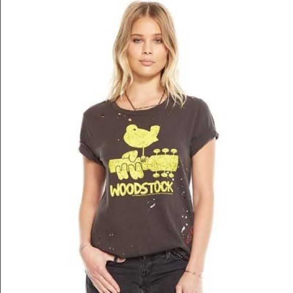 Chaser Tops - Chaser Woodstock Destroyed Tee
